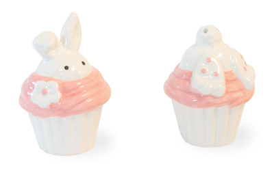 Cupcake Bunny Salt & Pepper Set