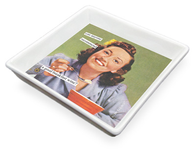 Anne Taintor - Breakfast Wine Caddy Tray