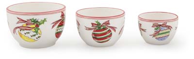 Christmas Bells Prep Bowls (set of 3)