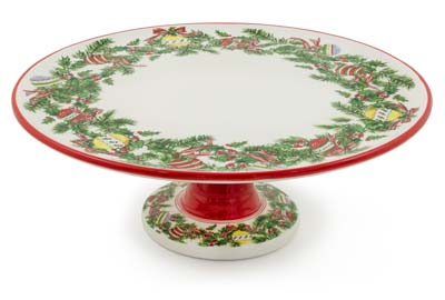 Christmas Bells Pedestal Plate