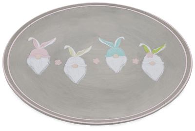 Bunny Gnomes Oval Platter