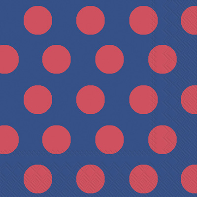 Big Dots Blue/Red Lunch Napkins