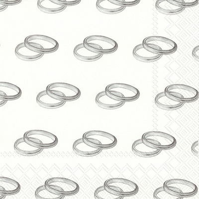 Rings Silver Lunch Napkins