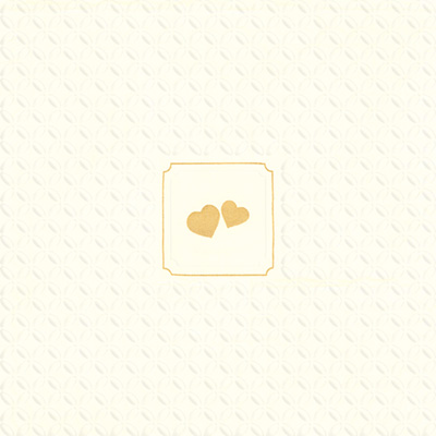 Giorno Festivo Hearts Cream Gold Embossed Lunch Napkins