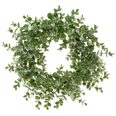 Large Eucalyptus Wreath Glitter Snow