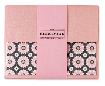 Pink Door Notecard Set Bloom