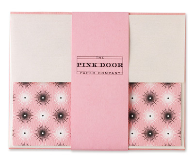 Pink Door Notecard Set Flair