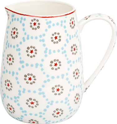 Winter Dotty Porcelain Pitcher