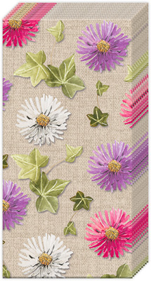 Autumn Asters Pocket Tissue linen