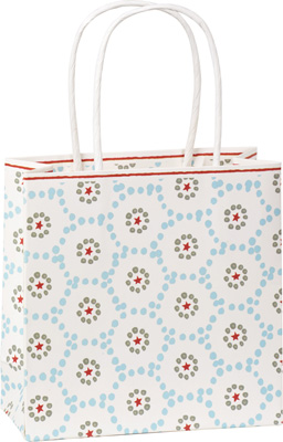 Winter Dotty Light Blue Gift Bag