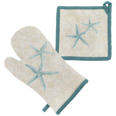 Laguna Shells Oven Mitt & Pot Holder