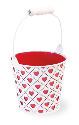 Heart Bucket White