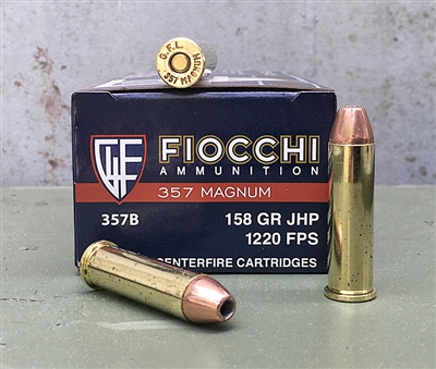 FIOCCHI 357 MAGNUM 158gr JHP 50rd BOX