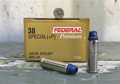 FEDERAL 38 SPECIAL 158gr NYCLAD SWC-HP +P 50rd BOX