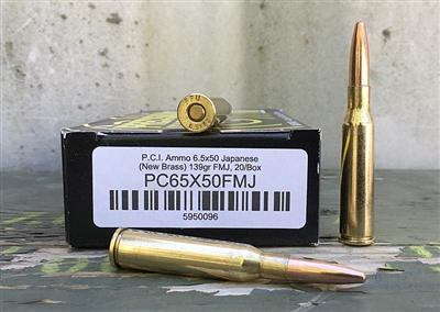 P.C.I. 6.5x50mm JAPANESE 139gr FMJ 20rd BOX