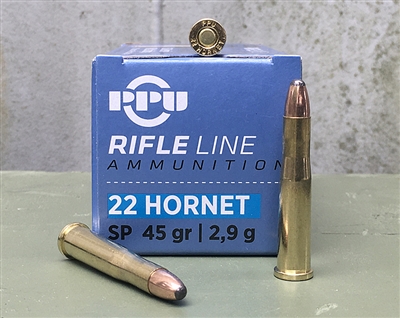 PPU 22 HORNET 45gr SOFT POINT 50rd BOX