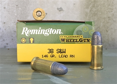 REMINGTON 38 S&W 146gr LEAD ROUND NOSE 50rd BOX