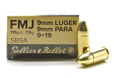 SELLIER & BELLOT 9mm 115gr FMJ