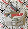 WOLF MILITARY CLASSIC 7.62x39mm 124gr FMJ STEEL 500rd PACK