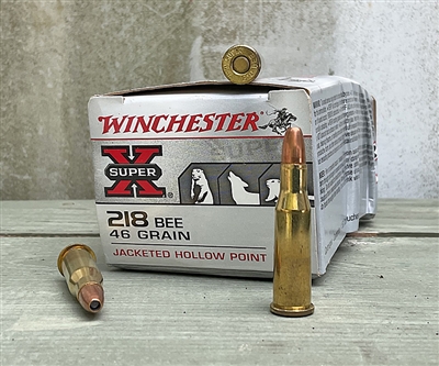 WINCHESTER 218 BEE 46gr JHP 50rd BOX