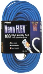 Prime Wire Neon Blue 12/3X100' Extension Cord