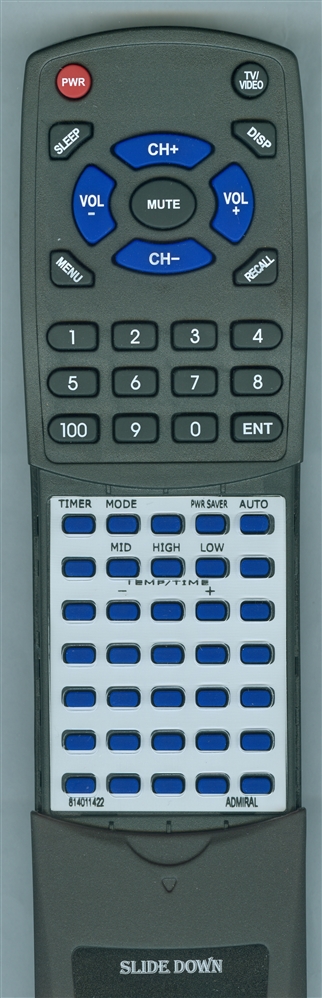 ADMIRAL 814011422 DG11F101 replacement Redi Remote