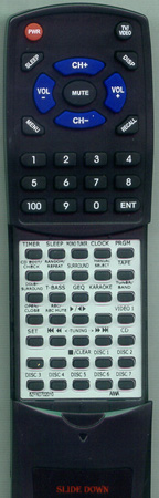 AIWA 8ZNFD702010 RC-ZAS22 replacement Redi Remote