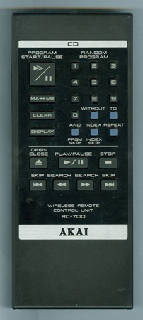 AKAI RC-700 Genuine OEM original Remote