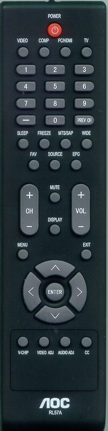 AOC 98TR7BD1NEENF RL57A Genuine OEM original Remote