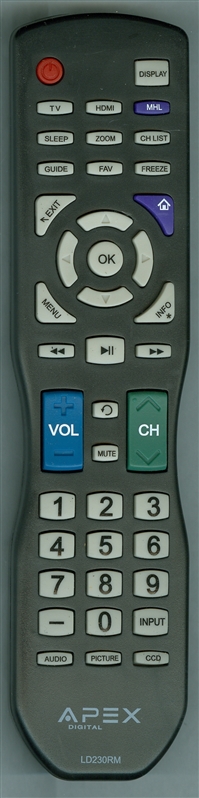 APEX LD230RM Genuine  OEM original Remote