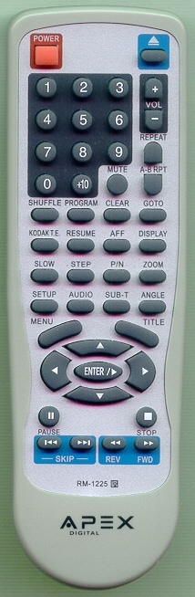 APEX RM1225 RM1225 Refurbished Genuine OEM Original Remote