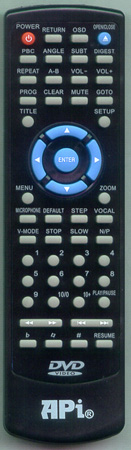API DV330 Genuine OEM original Remote