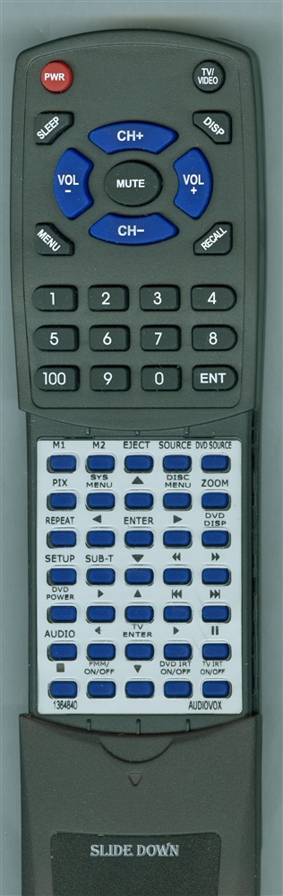AUDIOVOX 1364840 replacement Redi Remote