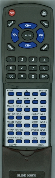 CHRISTIE 003-003446-01 MXAB replacement Redi Remote