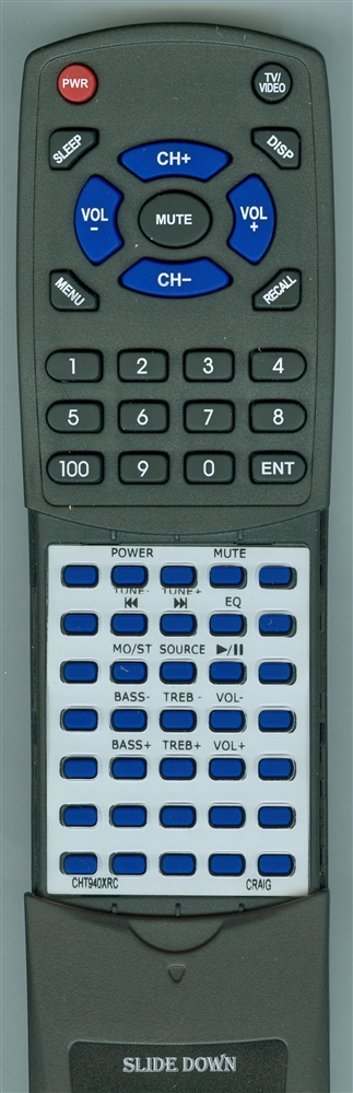 CRAIG CHT940XRC replacement Redi Remote