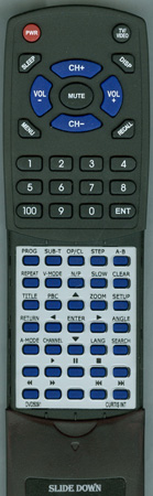 CURTIS INTERNATIONAL DVD5091 replacement Redi Remote