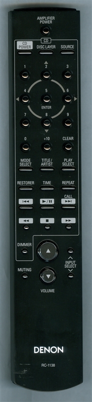 DENON 307010059014D RC-1138 Genuine OEM original Remote