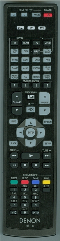 DENON 30701013600AD RC-1185 Genuine OEM original Remote