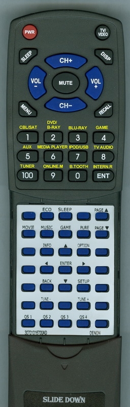 DENON 30701016700AD RC-1189 replacement Redi Remote