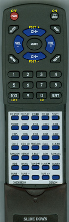 DENON 3990838004 RC-927 INSERT replacement Redi Remote