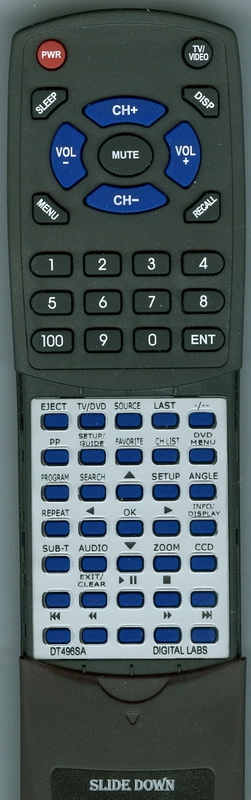 DIGITAL LABS DT496SA replacement OEM Redi Remote