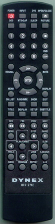 DYNEX TV-5620-82 HTR-274E Genuine OEM original Remote