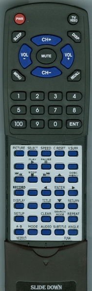 FUNAI NE233UD replacement Redi Remote