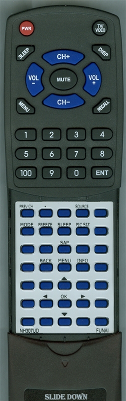 FUNAI NH307UD replacement Redi Remote