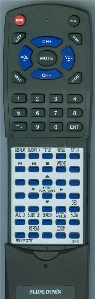 GPX REM-PD701 replacement Redi Remote