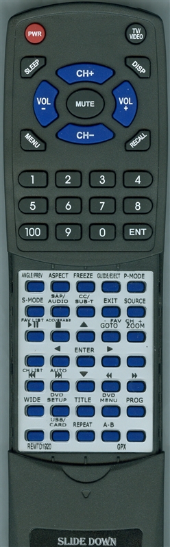GPX REM-TD1920 replacement Redi Remote