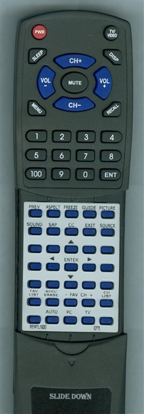 GPX REM-TL1920 TL1920 replacement Redi Remote
