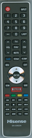 HISENSE 161832 EN-33922A Genuine OEM original Remote