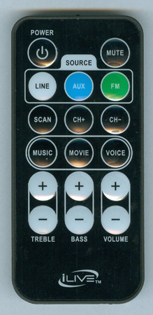 ILIVE REM-IT123B Genuine OEM original Remote