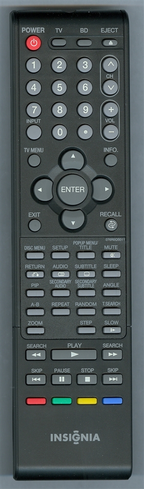 INSIGNIA 076R0QS011 Refurbished Genuine OEM Remote